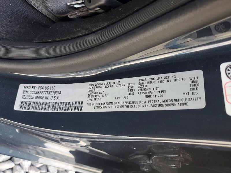 Продаж на аукціоні авто 2026 Ram 1500, vin: 1C6SRFFT7TN270974, номер лоту: 41618356