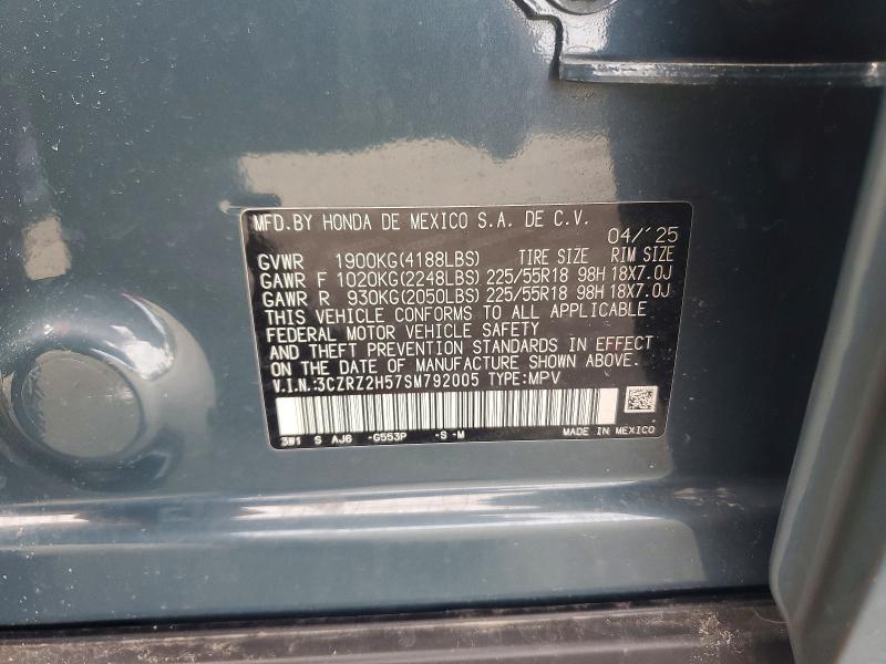 Продаж на аукціоні авто 2025 Honda Hr-v, vin: 3CZRZ2H57SM792005, номер лоту: 46424496