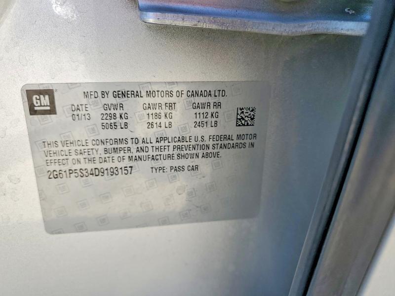 47252876 :رقم المزاد ، 2G61P5S34D9193157 vin ، 2013 Cadillac Xts مزاد بيع