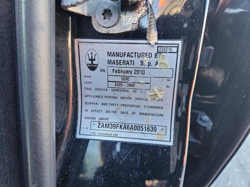 Продажа на аукционе авто 2010 Maserati Quattroporte, vin: ZAM39FKA6A0051639, номер лота: 47306916