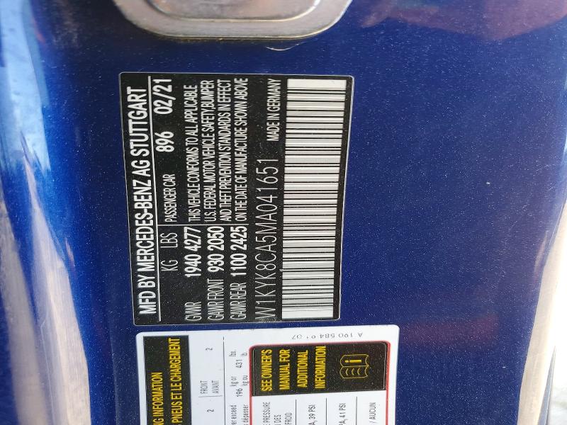 Продаж на аукціоні авто 2021 Mercedes-benz Amg Gt, vin: W1KYK8CA5MA041651, номер лоту: 46930866