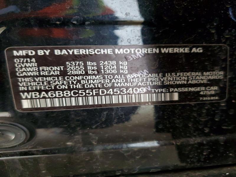 Aukcja sprzedaży 2015 Bmw 640, vin: WBA6B8C55FD453409, numer aukcji: 47071346
