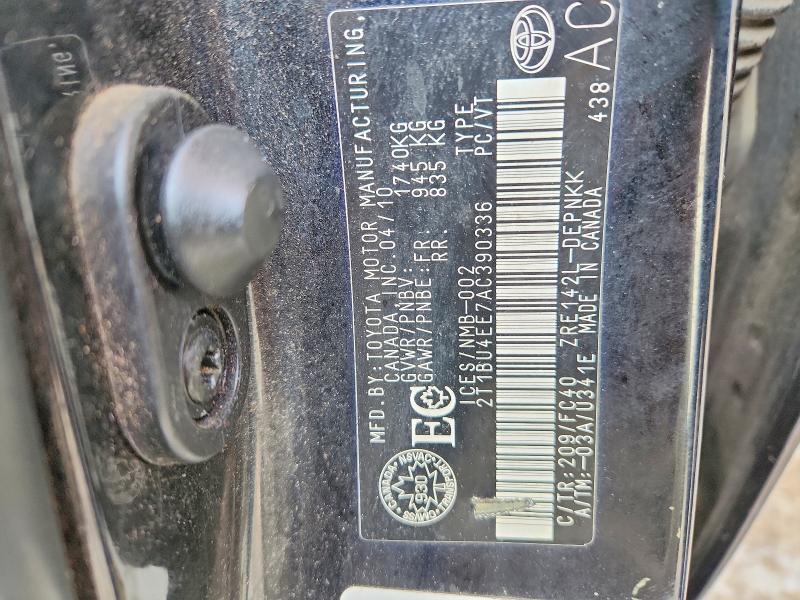 41668656 :رقم المزاد ، 2T1BU4EE7AC390336 vin ، 2010 Toyota Corolla مزاد بيع