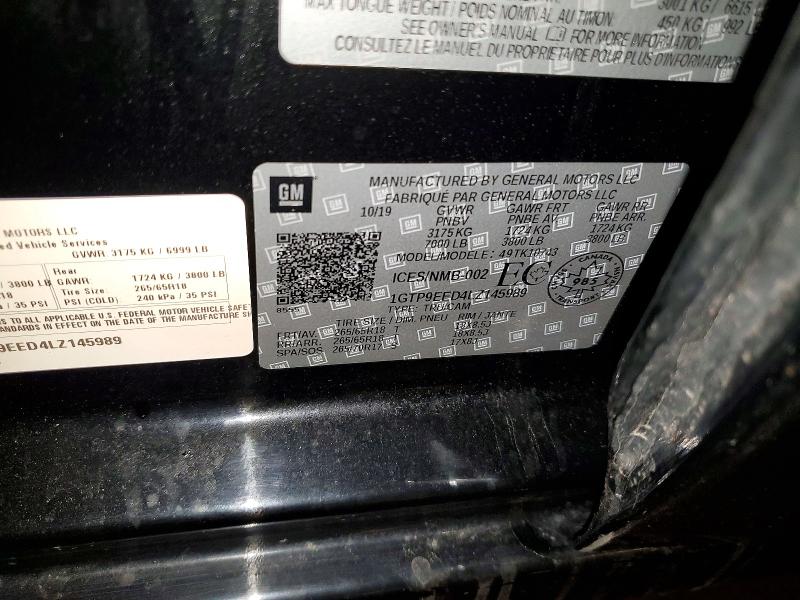 Продажа на аукционе авто 2020 Gmc Sierra, vin: 1GTP9EED4LZ145989, номер лота: 78657925
