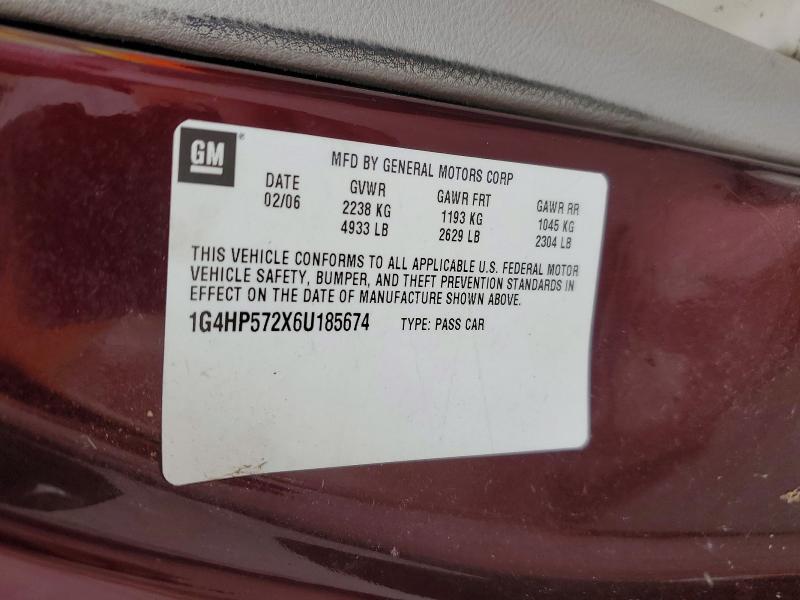 46538206 :رقم المزاد ، 1G4HP572X6U185674 vin ، 2006 Buick Lucerne مزاد بيع
