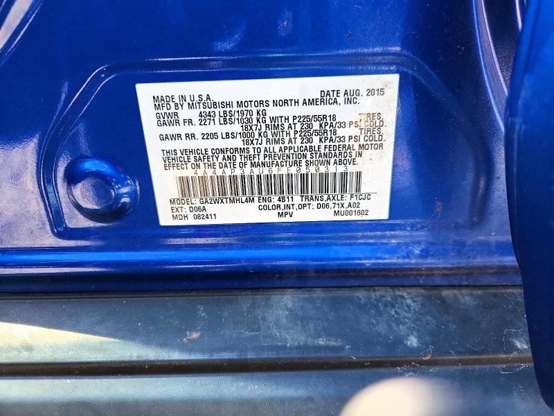 Продаж на аукціоні авто 2015 Mitsubishi Outlander Sport, vin: 4A4AP3AU6FE050313, номер лоту: 46284896