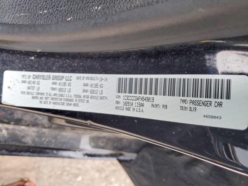 Продаж на аукціоні авто 2015 Chrysler 200, vin: 1C3CCCCG4FN549019, номер лоту: 46664106