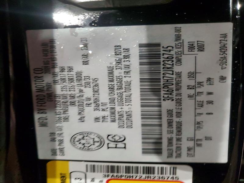 Auction sale of the 2018 Ford Fusion, vin: 3FA6P0H72JR236745, lot number: 45958986