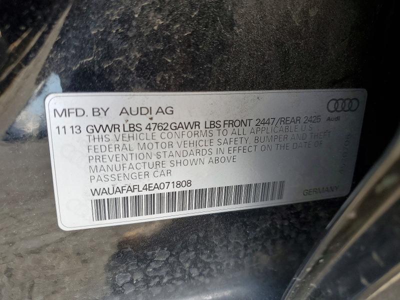 Aukcja sprzedaży 2014 Audi A4, vin: WAUAFAFL4EA071808, numer aukcji: 41795996