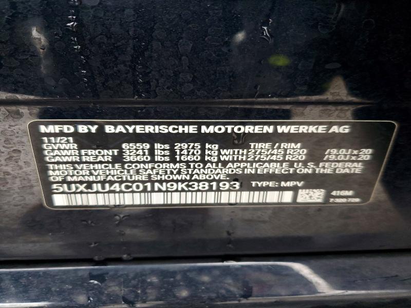 Продажа на аукционе авто 2022 Bmw X5, vin: 5UXJU4C01N9K38193, номер лота: 47219516