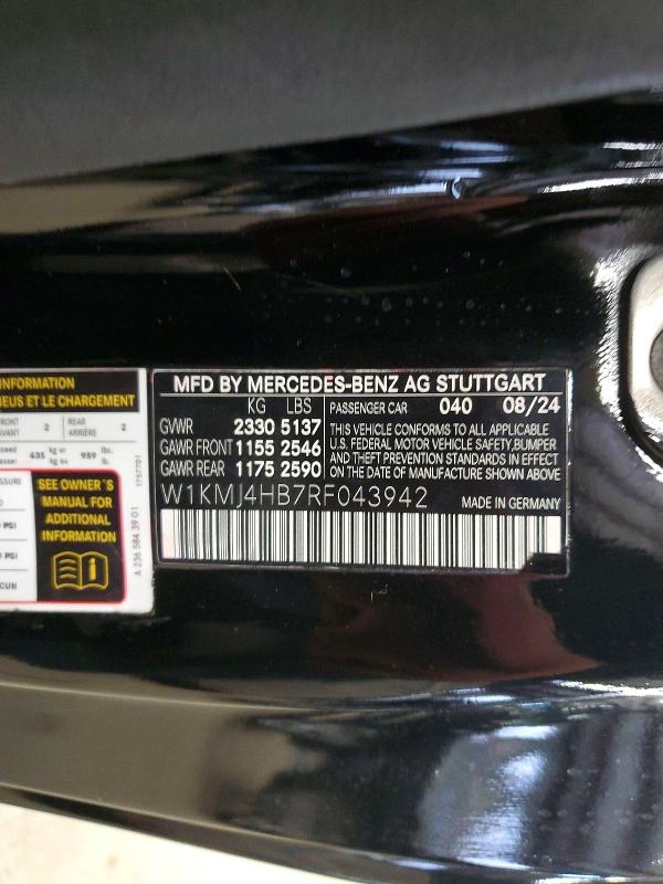 Продажа на аукционе авто 2024 Mercedes-benz Cle, vin: W1KMJ4HB7RF043942, номер лота: 47777116