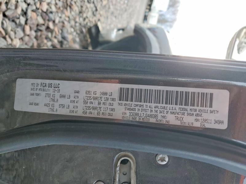 2018 Ram 3500 მანქანა იყიდება აუქციონზე, vin: 3C63RRJL7JG408385, აუქციონის ნომერი: 79741665
