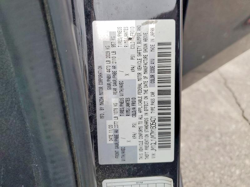 2021 Mazda 6 მანქანა იყიდება აუქციონზე, vin: JM1GL1VM7M1605401, აუქციონის ნომერი: 46052816