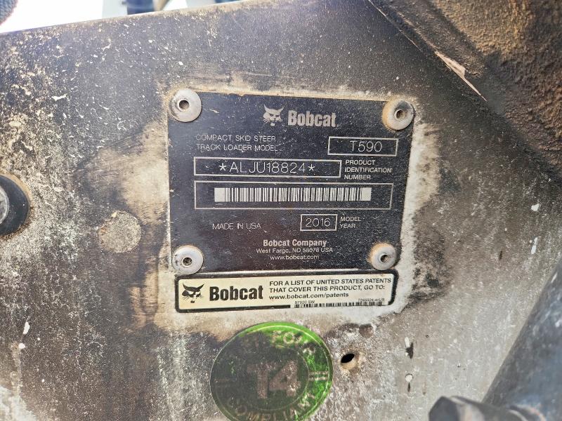 79933765 :رقم المزاد ، ALJU18824 vin ، 2016 Bobcat T590 مزاد بيع