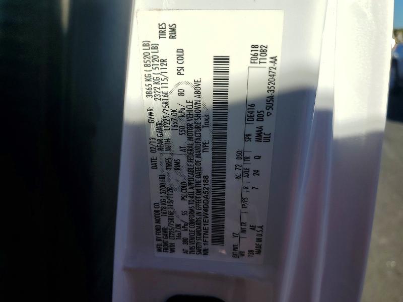 2013 Ford Econoline მანქანა იყიდება აუქციონზე, vin: 1FTNE1EW4DDA52188, აუქციონის ნომერი: 46016456
