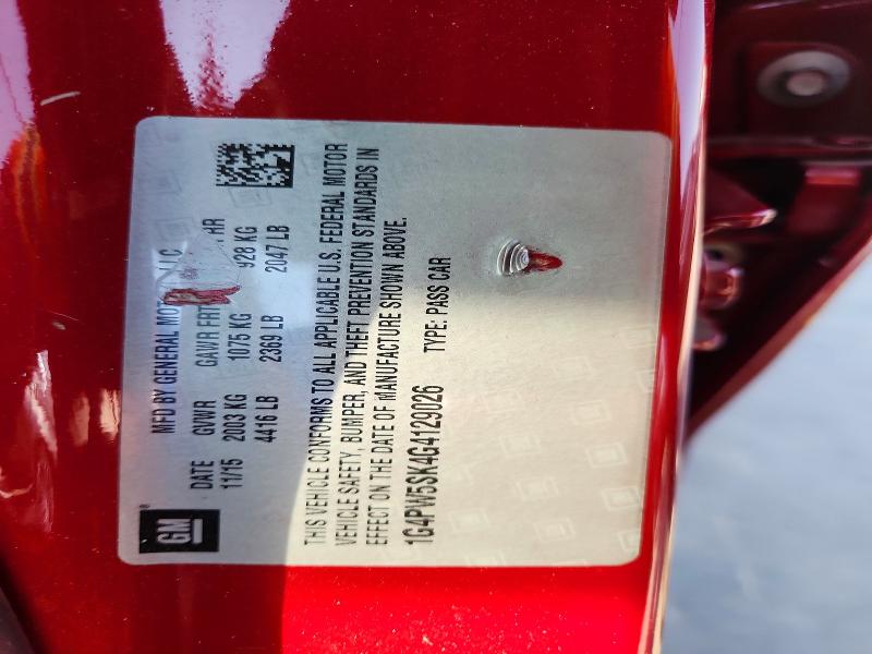 Aukcja sprzedaży 2016 Buick Verano, vin: 1G4PW5SK4G4129026, numer aukcji: 47389326
