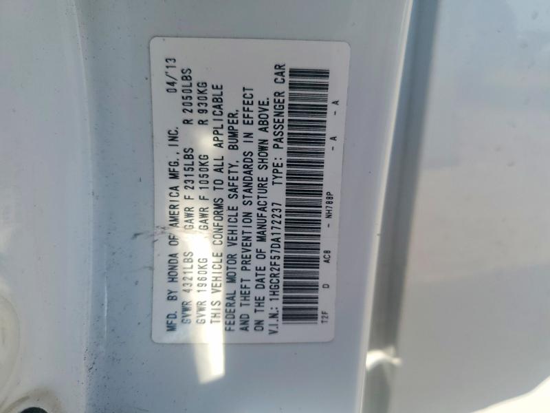 Aukcja sprzedaży 2013 Honda Accord, vin: 1HGCR2F57DA172237, numer aukcji: 41777316