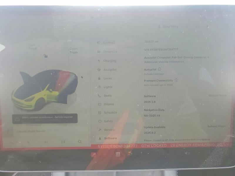 Aukcja sprzedaży 2022 Tesla Model 3, vin: 5YJ3E1EB0NF334777, numer aukcji: 47718476