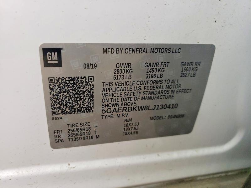 Продажа на аукционе авто 2020 Buick Enclave, vin: 5GAERBKW8LJ130410, номер лота: 46395726