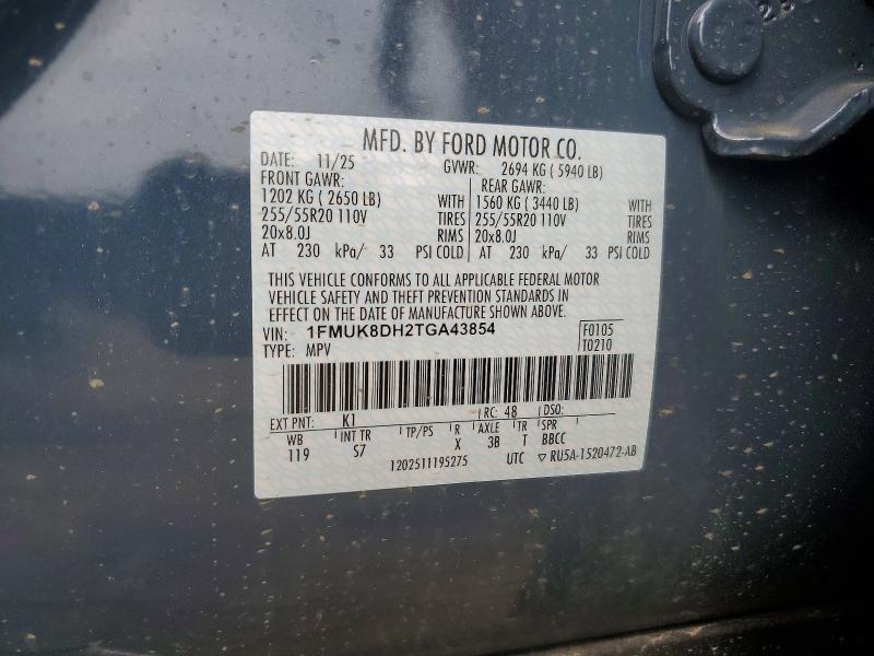 Продажа на аукционе авто 2026 Ford Explorer, vin: 1FMUK8DH2TGA43854, номер лота: 48141756