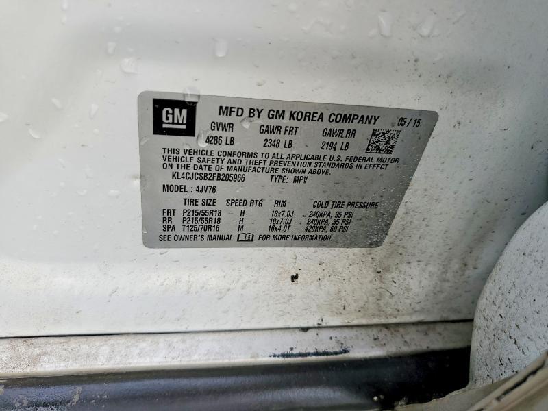 Продажа на аукционе авто 2015 Buick Encore, vin: KL4CJCSB2FB205966, номер лота: 79932635