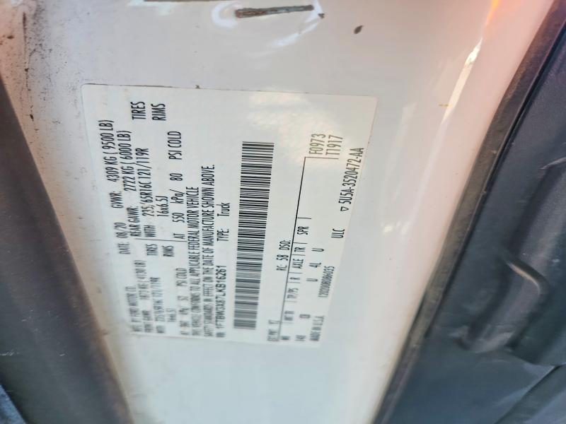 47811886 :رقم المزاد ، 1FTBW3X87LKB16261 vin ، 2020 Ford Transit مزاد بيع