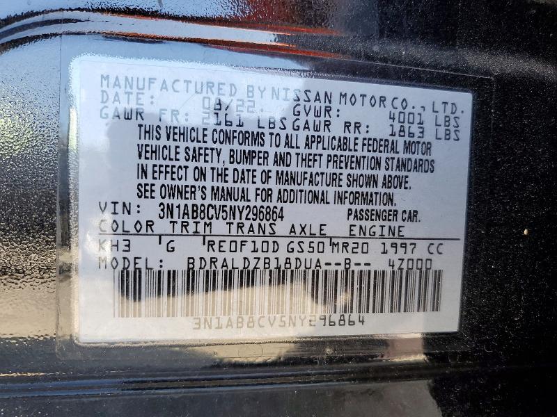 Aukcja sprzedaży 2022 Nissan Sentra, vin: 3N1AB8CV5NY296864, numer aukcji: 47403106