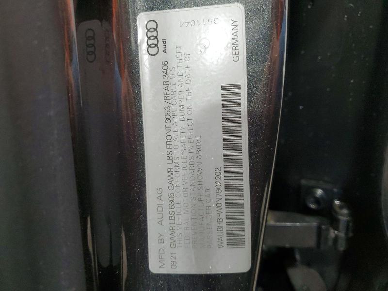 46683906 :رقم المزاد ، WAUBHBFW0N7902202 vin ، 2022 Audi Rs E-tron Gt مزاد بيع