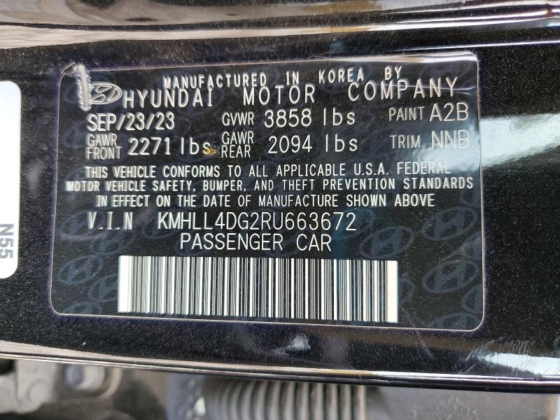 2024 Hyundai Elantra მანქანა იყიდება აუქციონზე, vin: KMHLL4DG2RU663672, აუქციონის ნომერი: 48132116