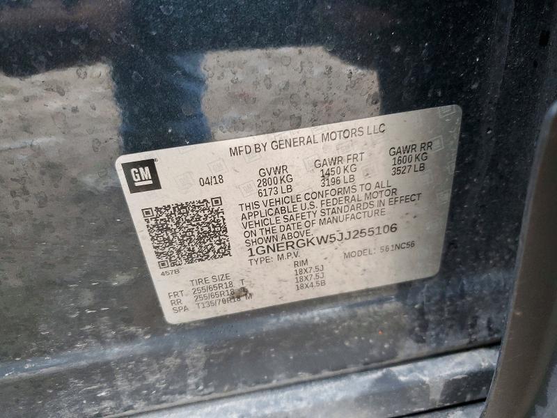 Продаж на аукціоні авто 2018 Chevrolet Traverse, vin: 1GNERGKW5JJ255106, номер лоту: 79474175