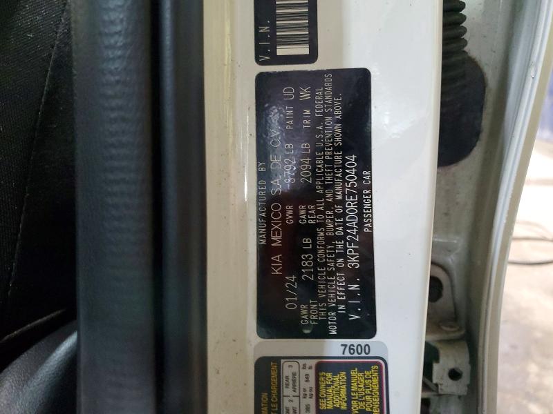 Aukcja sprzedaży 2024 Kia Forte, vin: 3KPF24AD0RE750404, numer aukcji: 46458066