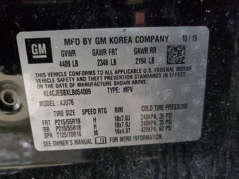 Продаж на аукціоні авто 2020 Buick Encore, vin: KL4CJESBXLB054009, номер лоту: 47057496
