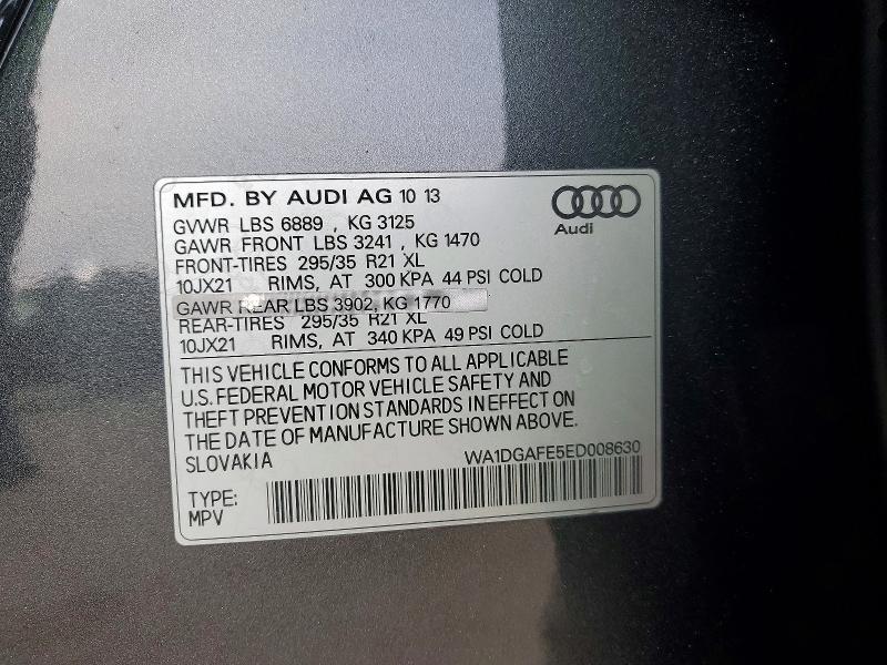 Aukcja sprzedaży 2014 Audi Q7, vin: WA1DGAFE5ED008630, numer aukcji: 79623385