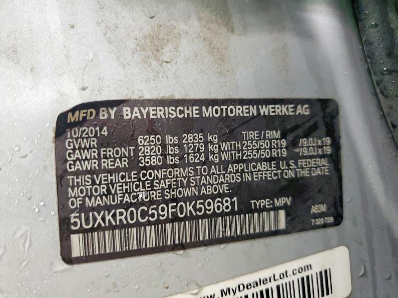 Продаж на аукціоні авто 2015 Bmw X5, vin: 5UXKR0C59F0K59681, номер лоту: 46225166