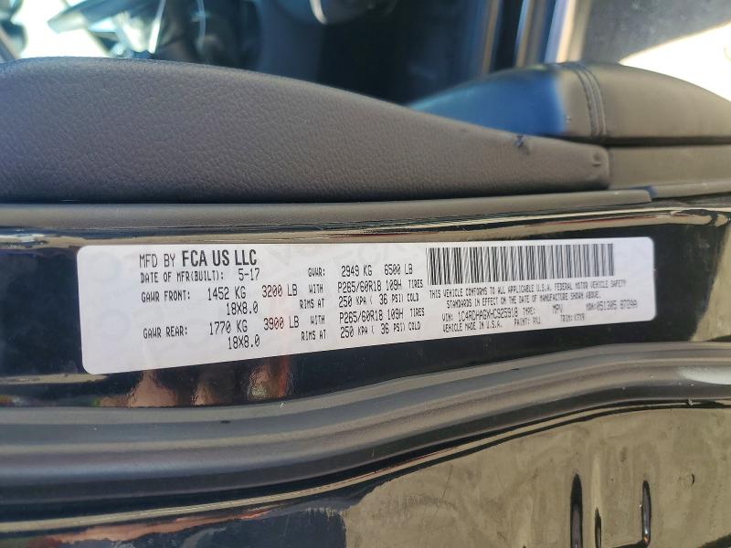 Aukcja sprzedaży 2017 Dodge Durango, vin: 1C4RDHAGXHC925918, numer aukcji: 47205626