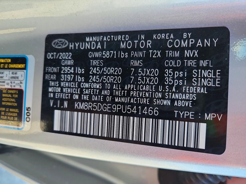 Aukcja sprzedaży 2023 Hyundai Palisade, vin: KM8R5DGE9PU541466, numer aukcji: 46316636