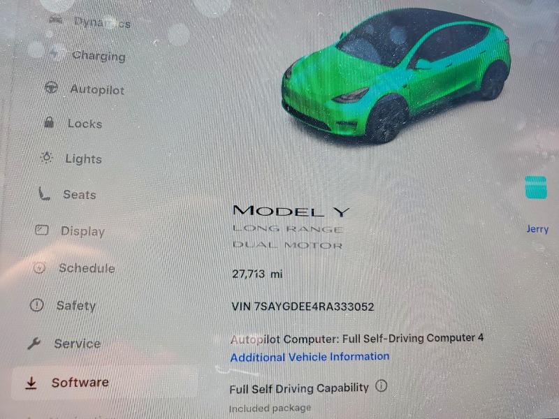 2024 Tesla Model Y მანქანა იყიდება აუქციონზე, vin: 7SAYGDEE4RA333052, აუქციონის ნომერი: 41996556