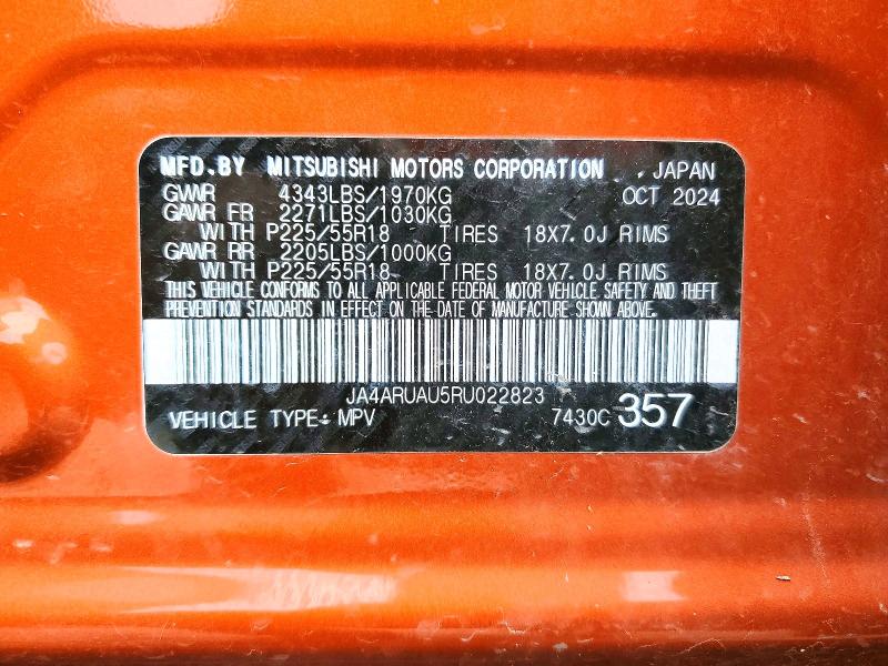 Aukcja sprzedaży 2024 Mitsubishi Outlander Sport, vin: JA4ARUAU5RU022823, numer aukcji: 78235295