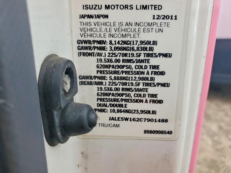 Продаж на аукціоні авто 2012 Isuzu Nqr, vin: JALE5W162C7901488, номер лоту: 46084946