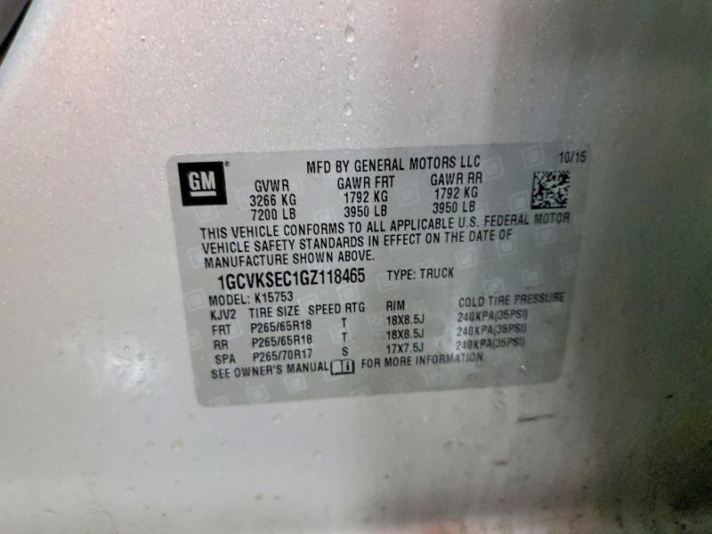 Aukcja sprzedaży 2016 Chevrolet Silverado, vin: 1GCVKSEC1GZ118465, numer aukcji: 79792005
