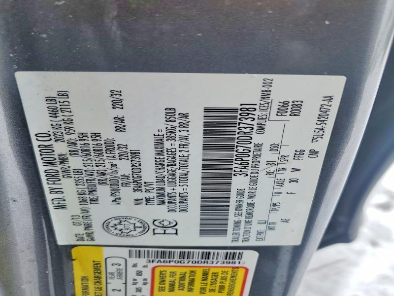 Aukcja sprzedaży 2013 Ford Fusion, vin: 3FA6P0G70DR373981, numer aukcji: 46934546