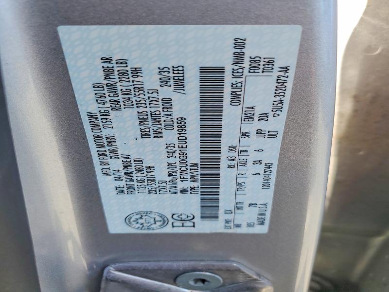 79449505 :رقم المزاد ، 1FMCU0G91EUD19859 vin ، 2014 Ford Escape مزاد بيع
