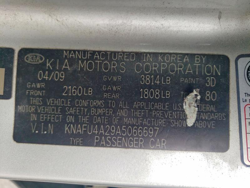 Продажа на аукционе авто 2010 Kia Forte, vin: KNAFU4A29A5066697, номер лота: 79395145