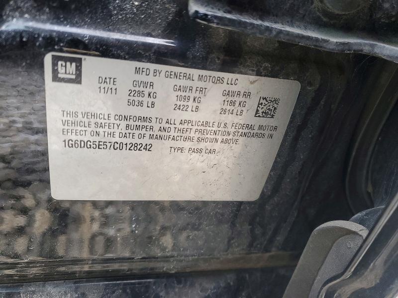 Продаж на аукціоні авто 2012 Cadillac Cts, vin: 1G6DG5E57C0128242, номер лоту: 46480816