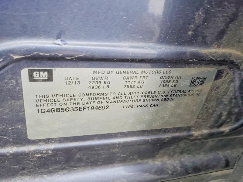 46322766 :رقم المزاد ، 1G4GB5G35EF194692 vin ، 2014 Buick Lacrosse مزاد بيع