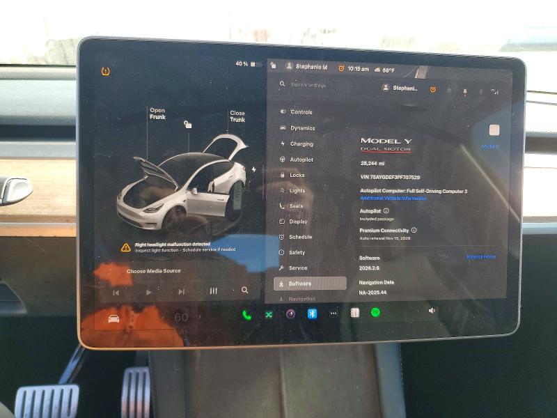 46769326 :رقم المزاد ، 7SAYGDEF3PF707529 vin ، 2023 Tesla Model Y مزاد بيع