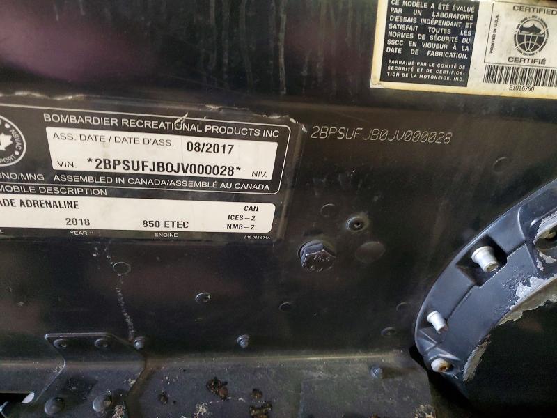 Aukcja sprzedaży 2018 Ski-doo Renegade, vin: 2BPSUFJB0JV000028, numer aukcji: 76760185