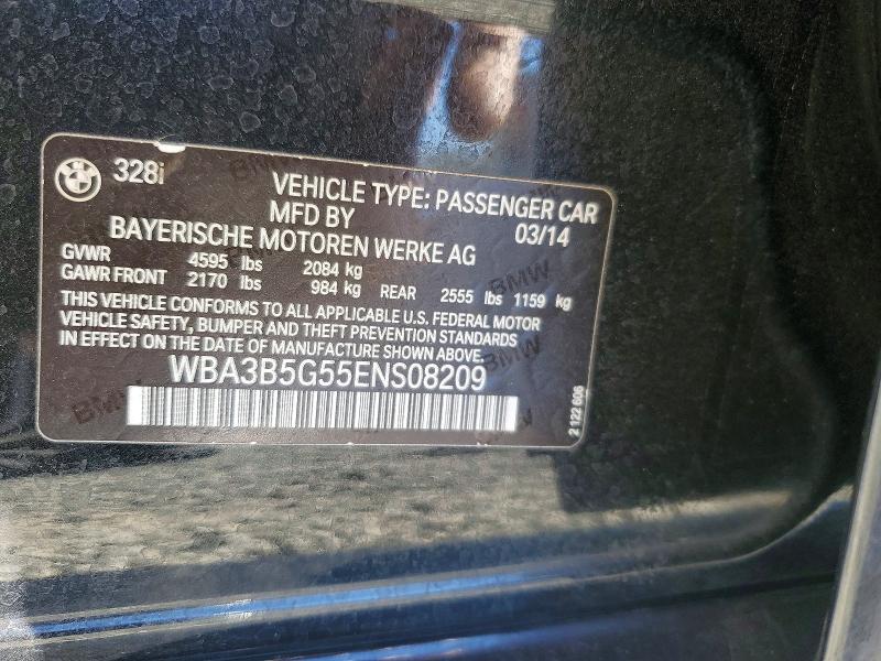 Aukcja sprzedaży 2014 Bmw 328, vin: WBA3B5G55ENS08209, numer aukcji: 45513246