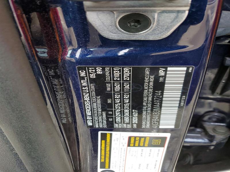 Продажа на аукционе авто 2021 Mercedes-benz Gle, vin: 4JGFB4KB3MA497244, номер лота: 46284726