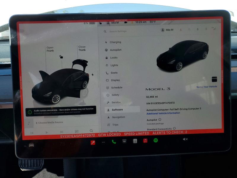 Продаж на аукціоні авто 2023 Tesla Model 3, vin: 5YJ3E1EA5PF472972, номер лоту: 45488746